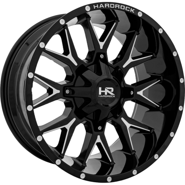 H700 AFFLICTION GLOSS BLACK & MILLED ACCENTS HARDROCK OFFROAD